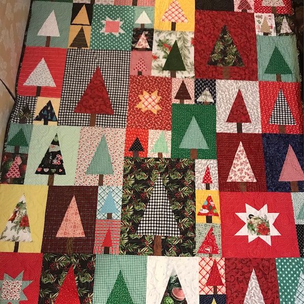 Pine Hollow Patchwork Forest - Improv Quilt Pattern (digital File) - Etsy