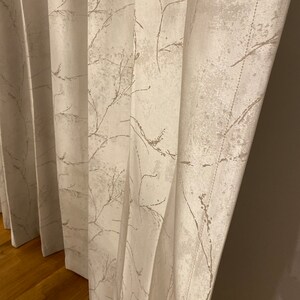 Custom Made Country Drapery Linen Blackout Curtain Garden Leaf Floral ...