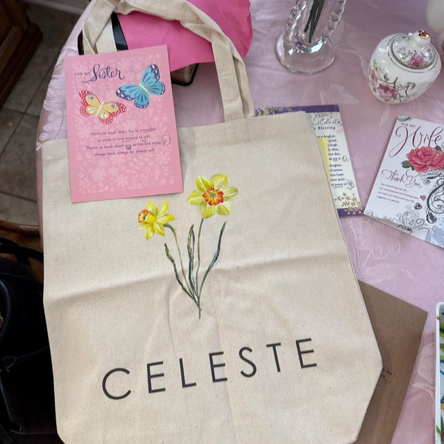 Bags Boxes Personalized Birth Month Flower Custom Name Tote Bag