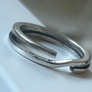 Sterling Silver Split Ring, Key Ring, 925 Silver Split Ring, 20mm Split Ring for Key Chains