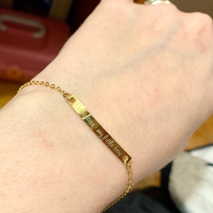 Gold Three Initials Bracelet