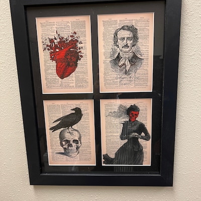 Allan Poe Print Set, Edgar Poe Lover Gift, Edgar Poe Print Gift, Edgar ...
