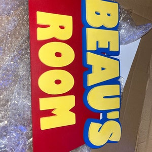 Toy Story Style Wooden Name Door / Wall Plaque / Sign - Etsy