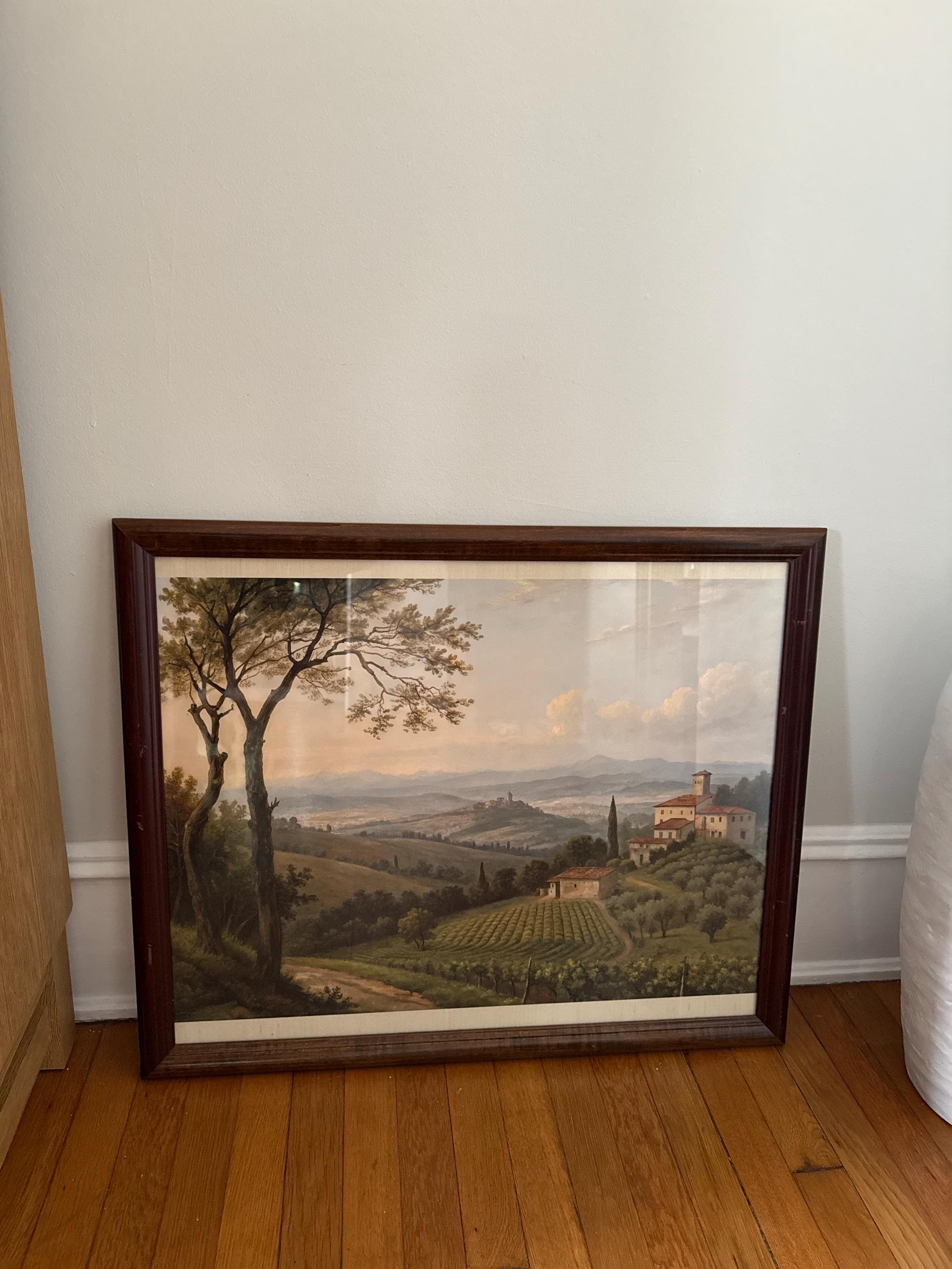 Customer photo — Tuscan Farmhouse Art Print – Vintage Italian Landscape | Rustic Wall Decor