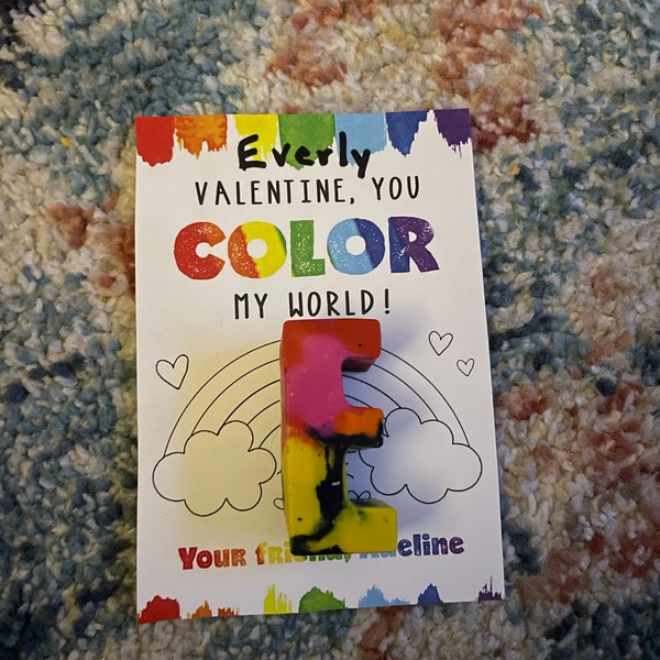 Valentine Cards for Kids PRINTABLE, Color My World Valentines ...
