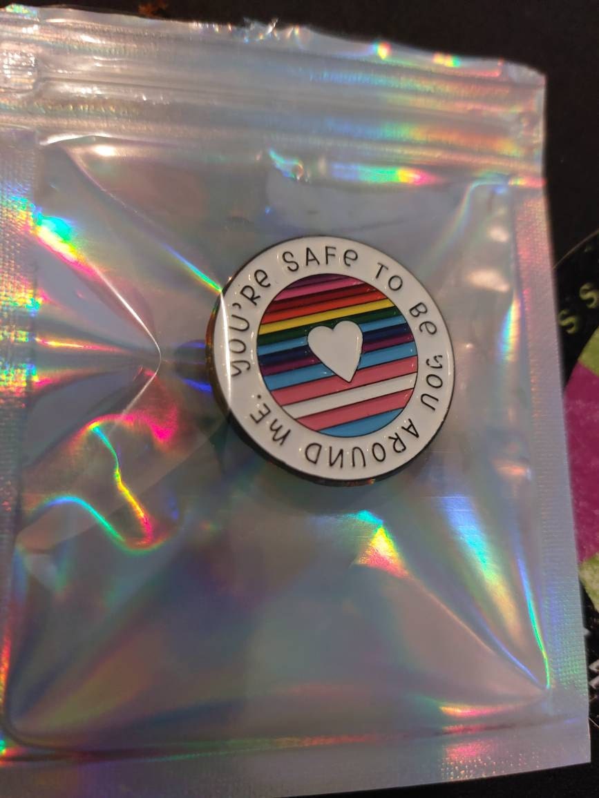 Pride Ally Enamel Circular Pin Badge | LGBTQ+ Multicolour Rainbow | Ally Broach | Gift Idea | Happy Pride | Gay | Lesbian | Trans |