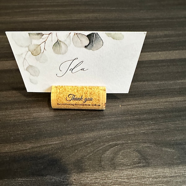 Wine Cork Place Card Holders for Rustic Wedding, Parties, and Table ...