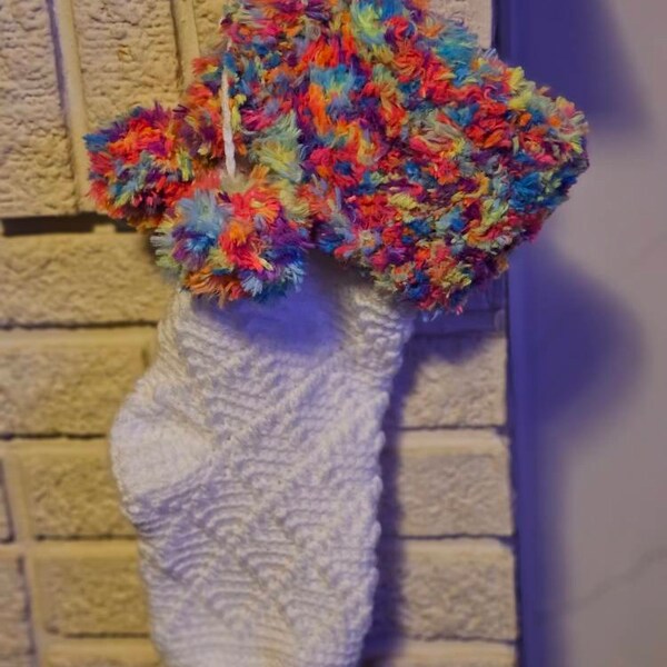 Crochet Pattern: Diamonds & Fur Christmas Stocking Crochet Stocking ...