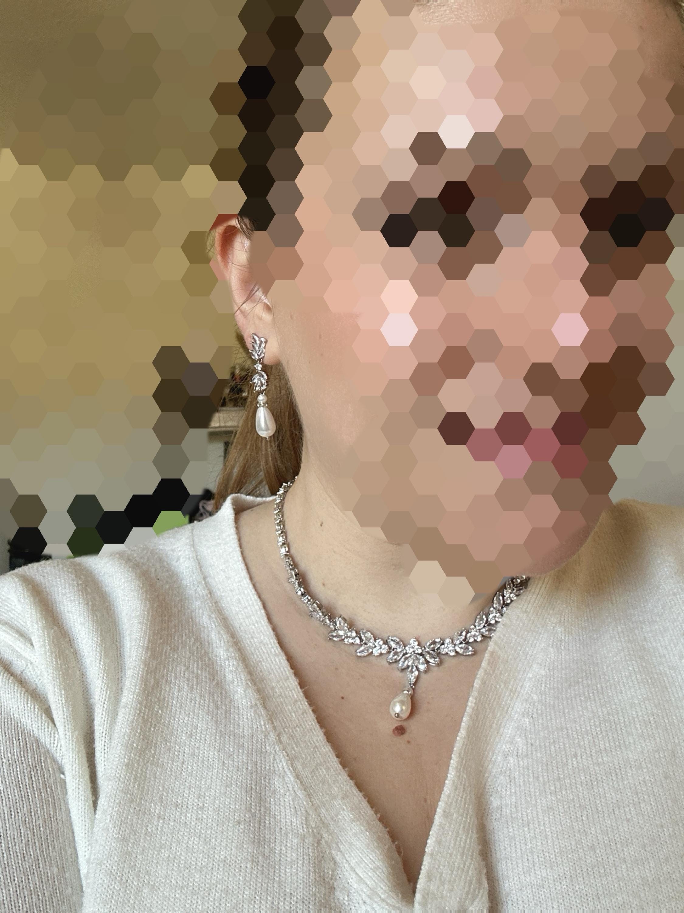Perlen Braut Halskette Set Perlen Hochzeit Schmuck Roségold Perlen Halskette Perlen Braut Halskette Set Perlen Brautjungfern SchmuckSet