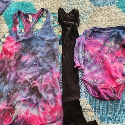 Pink Teal and Purple Unisex Galaxy Tiedye Shirt - Etsy