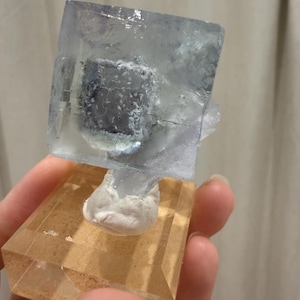 Customer photo of Light Blue Twin Fluorite with Phantom – Yaogangxian from Verified buyer's review