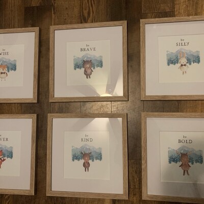Woodland Nursery Print Set of 6, Boy Nursery Printables, Woodland ...