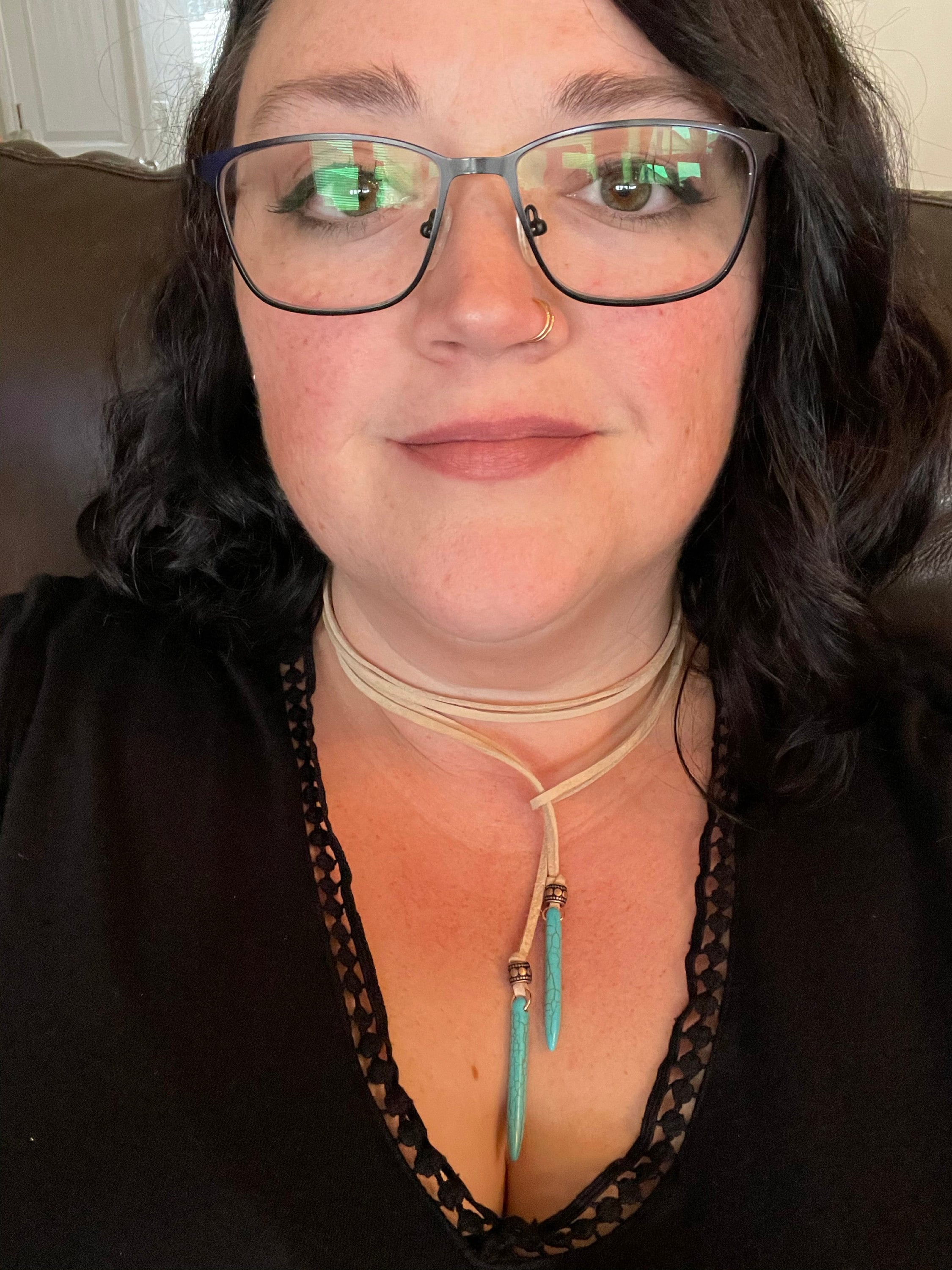 TURQUOISE LEATHER CHOKER necklace | coastal cowgirl western jewelry | boho lariat y necklace | vegan leather | adjustable wrap | NELE2AC