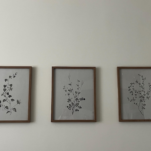 Vintage Botanical Prints Gallery Wall Set of 8, Vintage Neutral ...
