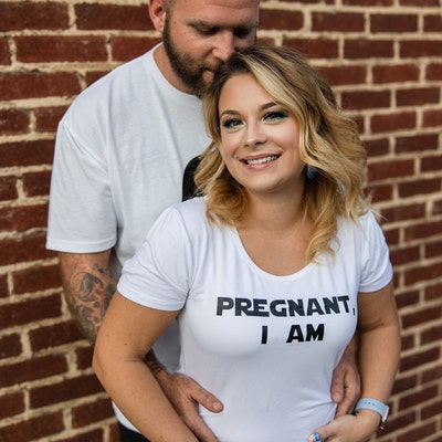 Pregnant I Am and I Am the Father Matching Maternity Shirts, Pregnancy ...