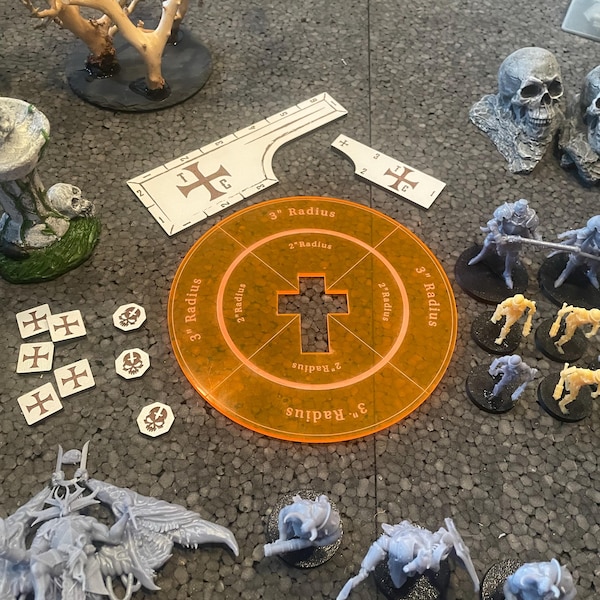 Trench Crusade Blast Template | 2" & 3" Acrylic Area Markers - Etsy