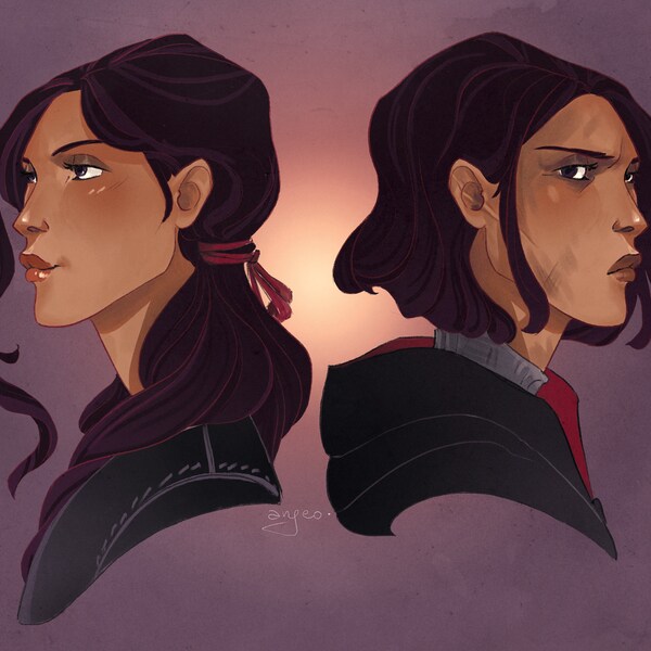 Ophelia: Original Art Print Digital Illustration/ Card/ Character