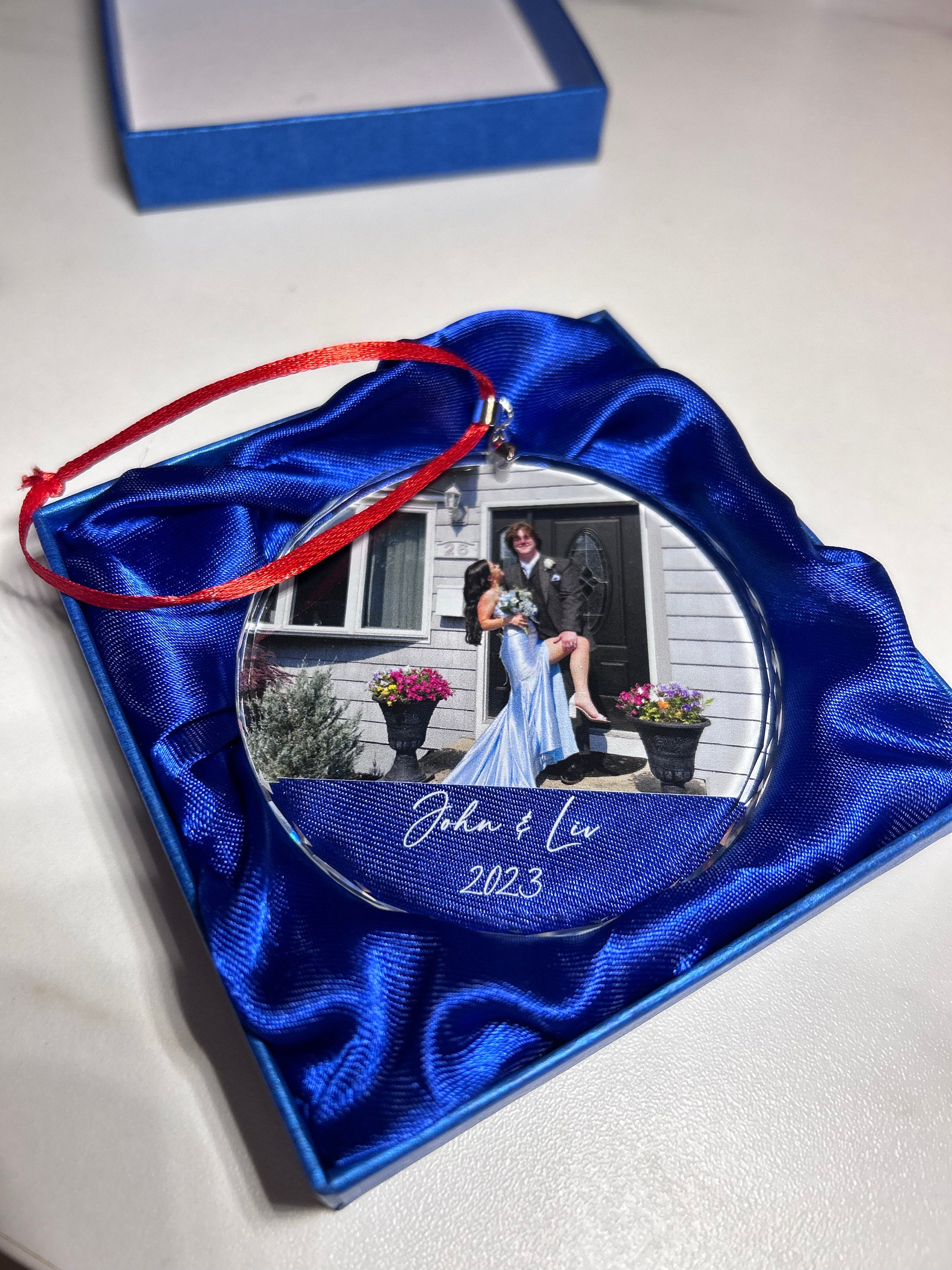 Personalized Photo Ornament, Custom Picture Ornament, Couple Ornament, Couples Gifts, Unique Ornament, Glass Ornament, Keepsake Ornament