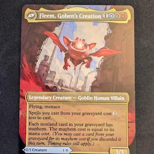 fleem mtg card // GOBEN COMMANDER Goben, Gene-splice Savant // Fleem,