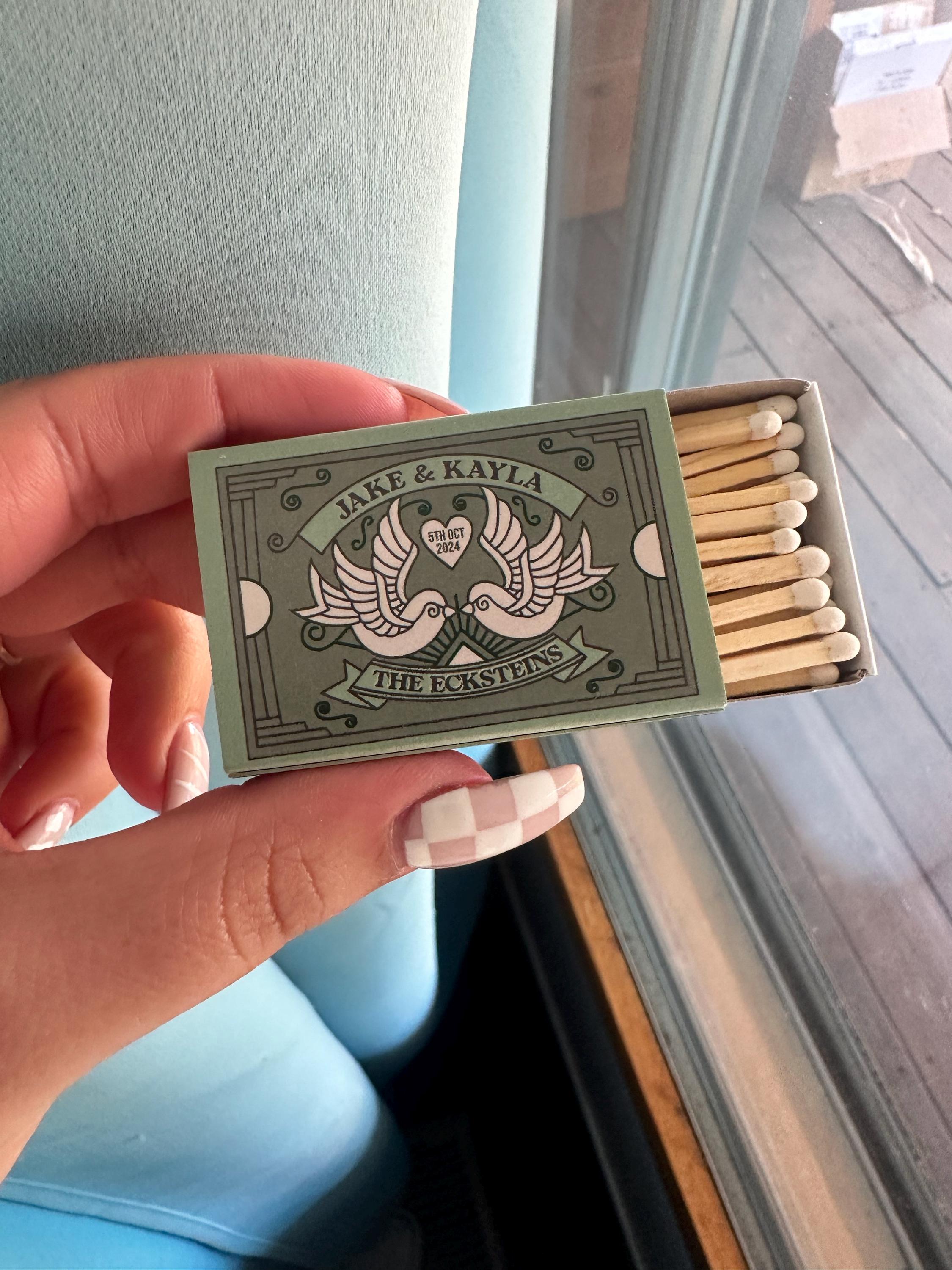 Bulk Custom Vintage Matches - Personalized Matchboxes -  Favor Matchboxes - Vintage Decor - Bridal Shower - Boho wedding - Rustic wedding