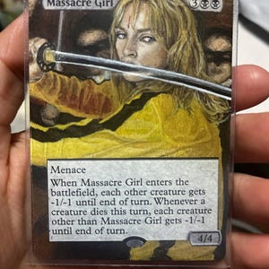 Mtg Magic the Gathering Kill Bill Massacre Girl - Etsy