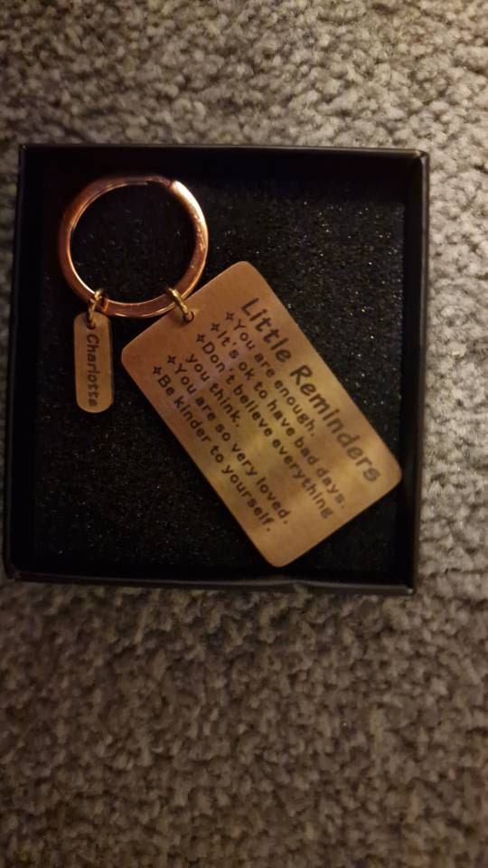 Little Reminders Keychain, Mental Health Gift, You are enough, Inspirational Gift for Daughter Son, Reminder Gift For Friend, Self Love Gift
