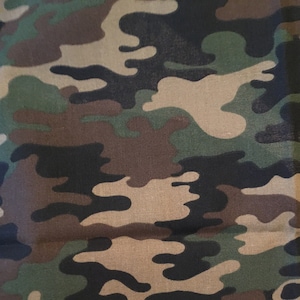 Army Camo fabric by the yard brown and green camouflage | Etsy