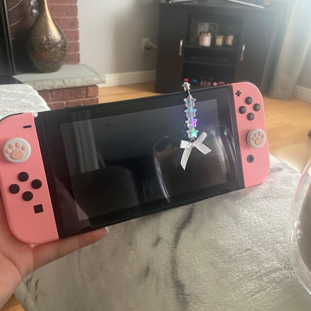 Kawaii Star and Bow Dust Plug Charms Nintendo Switch Charms