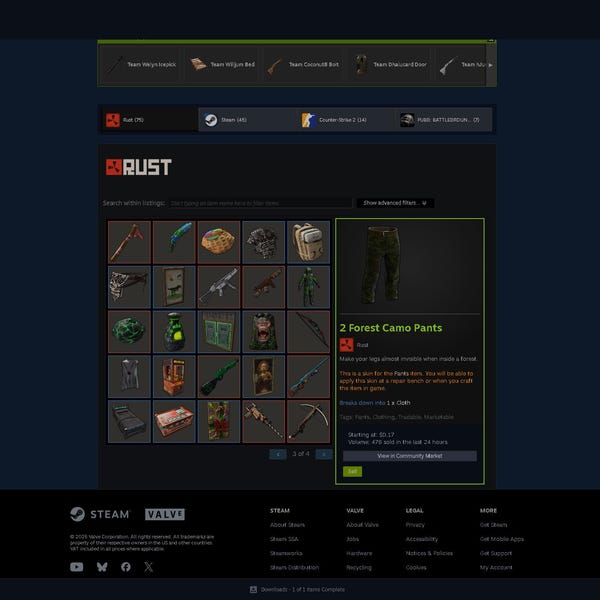 Rust Twitch Drops & Kick Drops All Rounds | Rust Game Items Skin Bundle ...