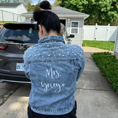 Embroidered Bride Denim Jacket, Bride Jean Jacket, Future Mrs Jacket ...