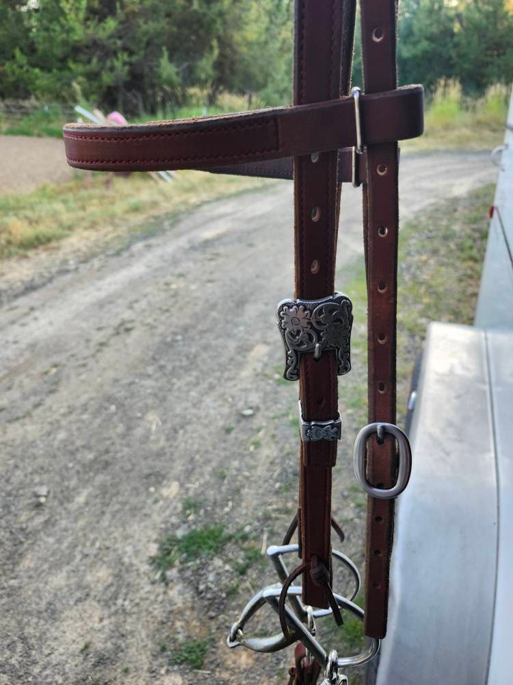 Butter Soft Headstall, Herman Oak Leather, Working Headstall, Western Headstall, USA Made, Handmade in Idaho