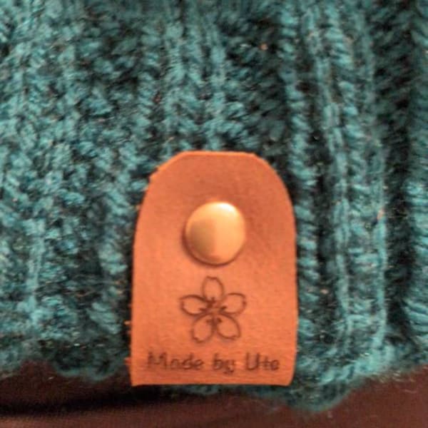 Custom Hat Leather Patch for Baby, Personalized Name Beanie Labels ...