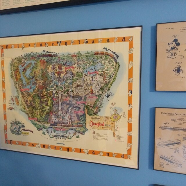 Disneyland Map - Disney Map - Vintage - 1958 - Panoramic - Birds