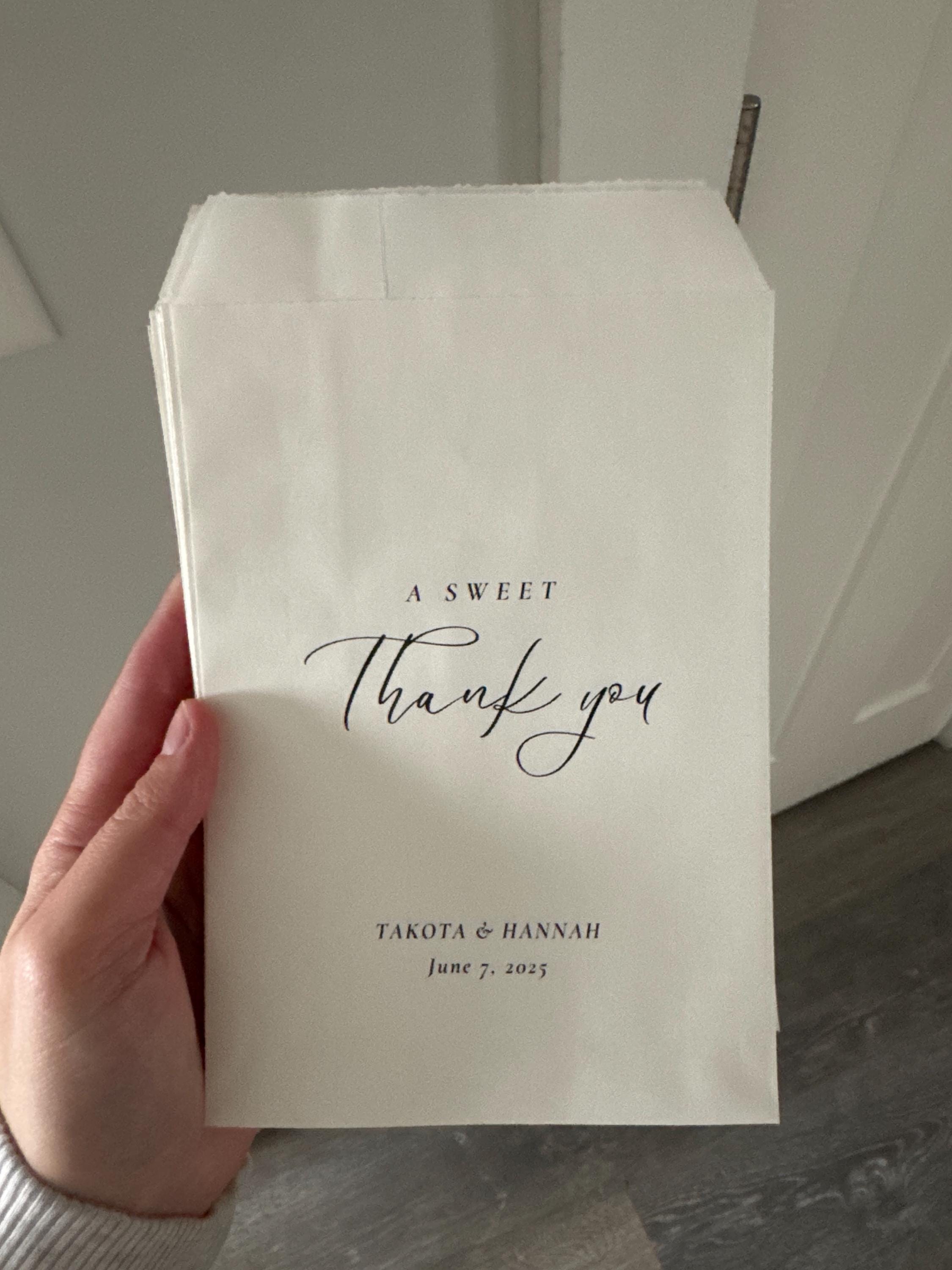 25 Eine süße Dankeschön-Geschenktüte || Hochzeitsgeschenktüte, Donuttüten, Keksgeschenktüte, Love is Sweet Bag, Brautparty-Geschenktüte