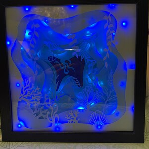 オーシャンシャドーボックス 3Dペーパーカット レイヤード