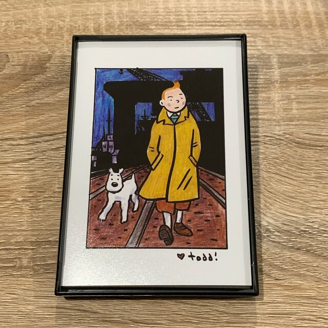 Tintin and Snowy Print: Framed Comic Art (4x6 Inches) - Etsy