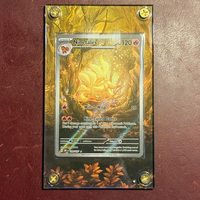 Buy Pokemon Ninetales IR 199/197 Obsidian Flames Custom Display Case  Extended Artwork Online in India - Etsy