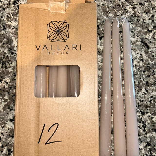 1-3-12pc Sandstone/blush/ Taper Candles/ 10