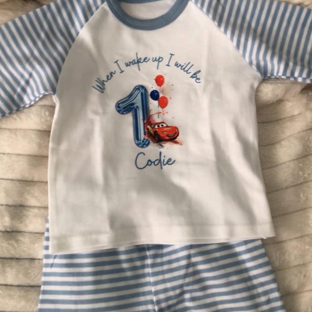 Pigiama Personalizzato Per Bambino 'Quando Mi Sveglier&ograve; Sar&ograve;...' &ndash; Compleanno Et&agrave; 1-4 Anni