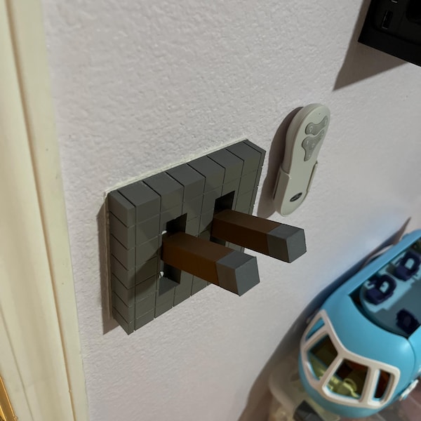 Minecraft-inspired Double Lever Light Switch Plate - Etsy