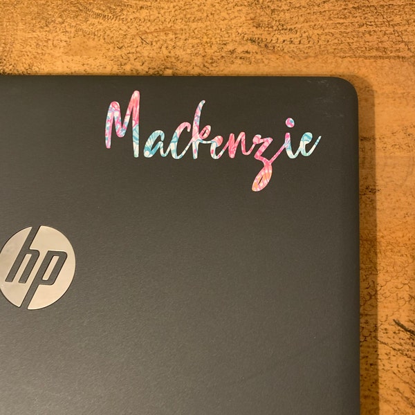 Customizable Script Name Sticker - Vinyl Decal for Car Laptop Tumbler ...
