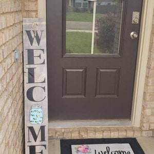 Vertical Interchangeable Welcome Sign Welcome Porch Sign - Etsy