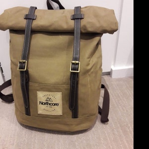 northcore waxed canvas backpack