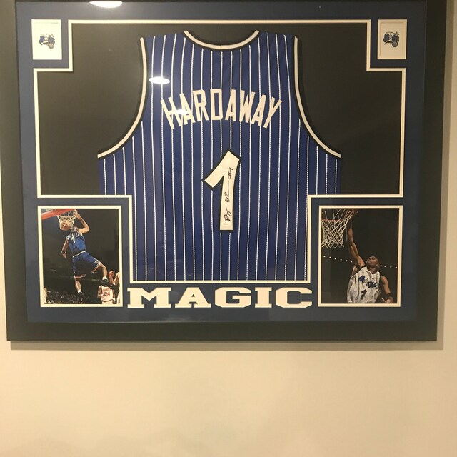 Penny Hardaway Autographed Signed Framed Orlando Magic Jersey
