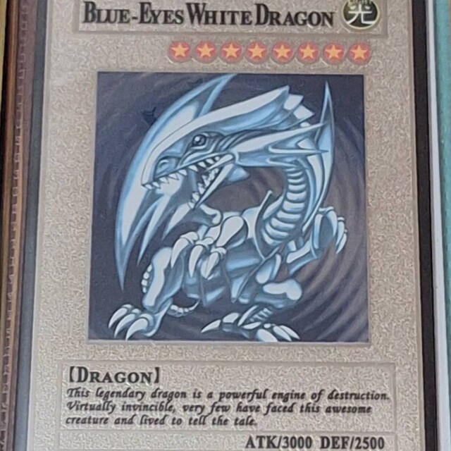 Platinum Blue Eyes White Dragon Card - Etsy