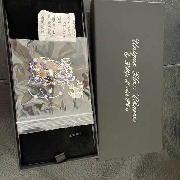 Set Of 6 Magical Christmas Wine Glass Charms By Libby's Market Place