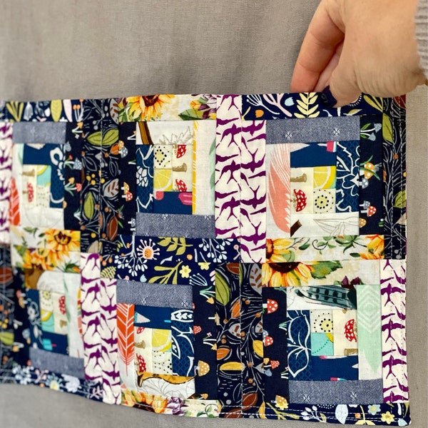 Tiny Log Cabin FPP Quilt Block PDF Pattern || Five Size Options ...