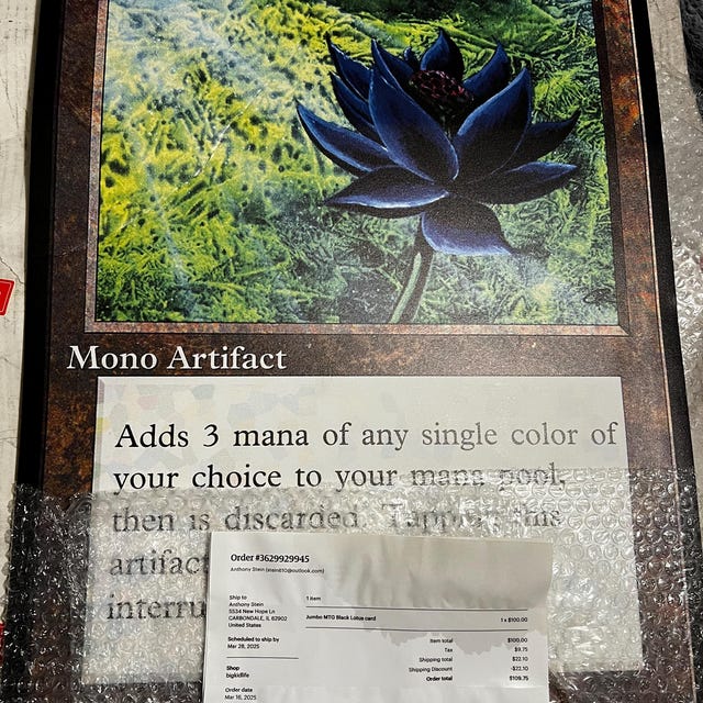 Jumbo MTG Black Lotus Card - Etsy