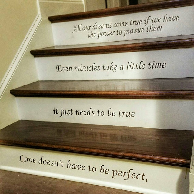Treppe Decals DisneyZitate Treppe Decals Zitat 13 Schritte Etsy