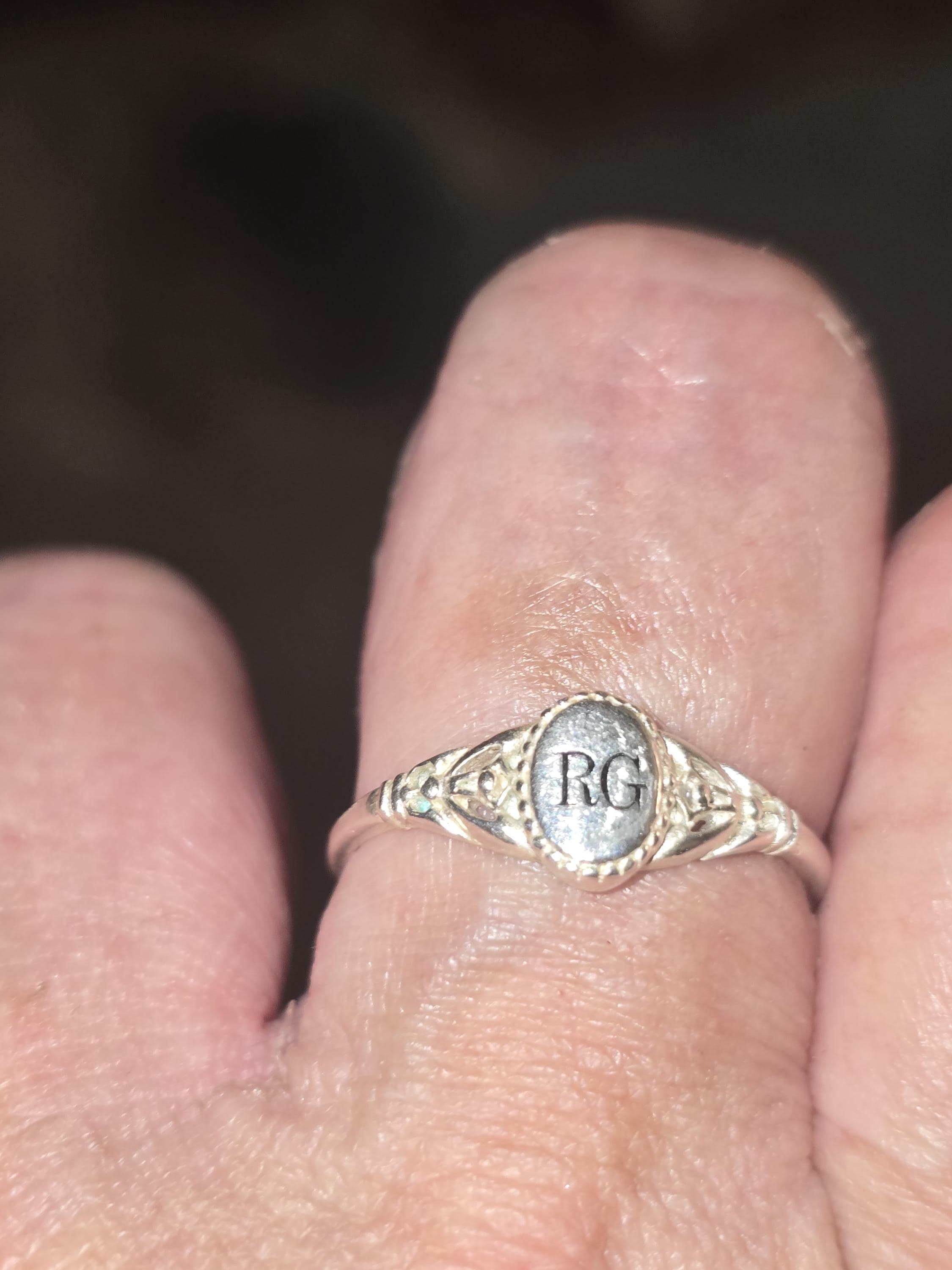 Pinky Inital Rings for Women • Personalized 14K Gold, Rose and Sterling Silver Custom Oval Dainty Ring • Perfect Gifts for Her